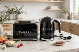 Uakeen Electric Teapot and 2-Slice Toaster Combo Set