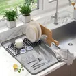 Umbra Udry Dish Drying Rack with Microfiber Mat - 1