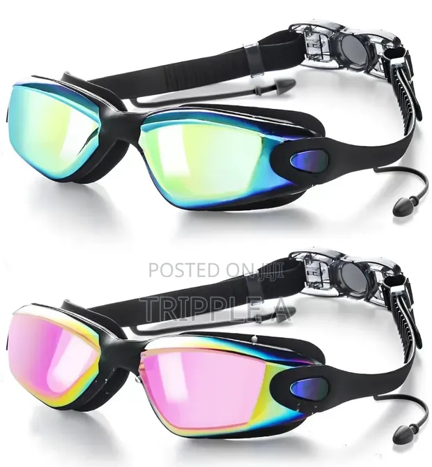 Anti-Fog Mirror Coated Swimming Goggles - 1
