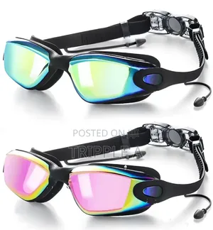 Anti-Fog Mirror Coated Swimming Goggles