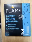 Flame Longer Lasting Pleasure Condoms 3 Pack - 1
