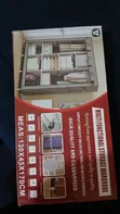 3-Column Metallic Cloth Wardrobe - 1