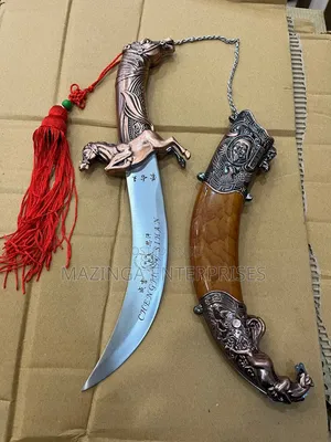 Decorative Horse-Head Dagger and Scabbard
