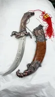 Decorative Horse-Head Dagger and Scabbard - 2