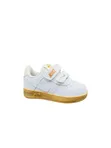 Kids AF1 White Sneakers Velcro Gum Sole (Sizes 30-35) - 2