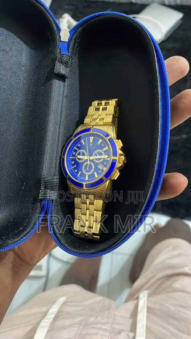 Louis XVI Majesté Gold Blue 43mm Watch - Original with Box - 1