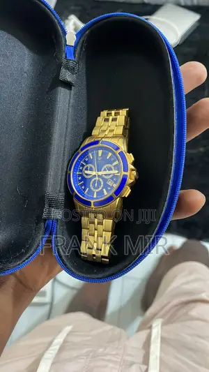 Louis XVI Majesté Gold Blue 43mm Watch - Original with Box