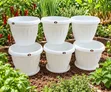 1pc White Plastic Flower Pot - 3