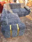5 Seater Gray Min L Sofa Set - 1