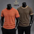 Vesbul Turkey Round-Neck Striped Men's T-Shirts - 1