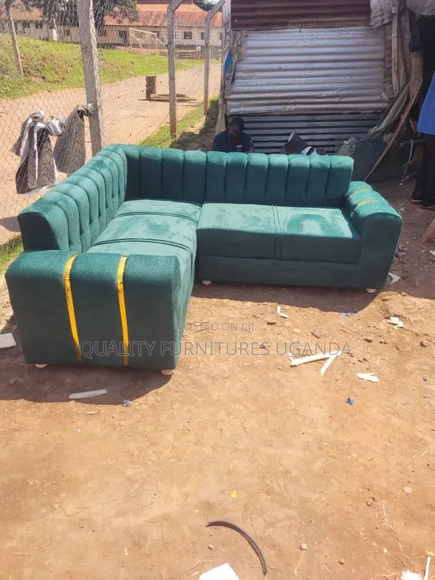 Classy Green Min L Sofa Set - 1