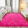 Large Fluffy Soft Center Carpet - 2 x 2.3m - Pink - 1