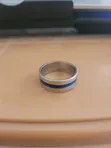 Artistic Designer Stainless Steel Ring Band - Unisex Size 18 - 1