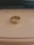 Men's Gold & Silver Two-Tone Band Ring - 1