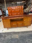 Wood-Mode TV Stand with Drawers and Shelves - 2
