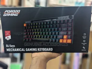 Porodo Gaming 84 Keys Mechanical Keyboard with Rotary Knob