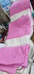 Quilted Cotton Bedspread with Floral Embroidery - 2