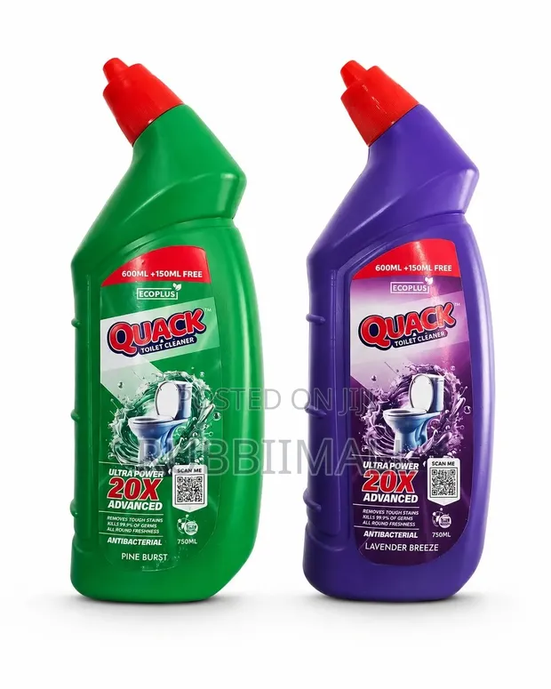 Ecoplus Quack Toilet Cleaner and Disinfectant 750ml Bottles - 1