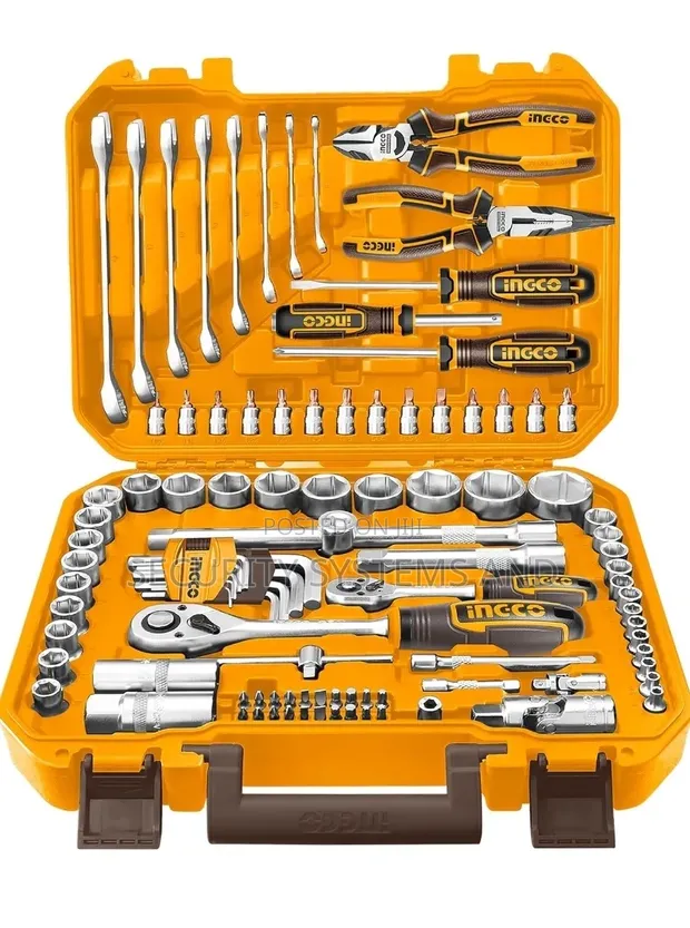 INGCO 100-Piece Hand Tool Set for Home Improvement - 1