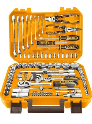 INGCO 100-Piece Hand Tool Set for Home Improvement