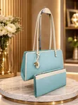 Chrisbella 'Blush Harmony' Two Tone Handbag & Crossbody Set - 2