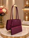 Chrisbella 'Blush Harmony' Two Tone Handbag & Crossbody Set - 3