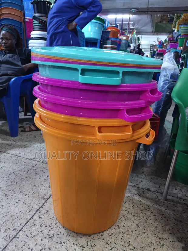 1pc Storage Bucket - 80L Plastic Bucket - 1