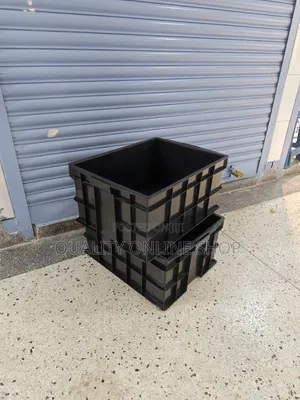 ESD Black Industrial Plastic Crate
