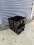 ESD Black Industrial Plastic Crate - 1