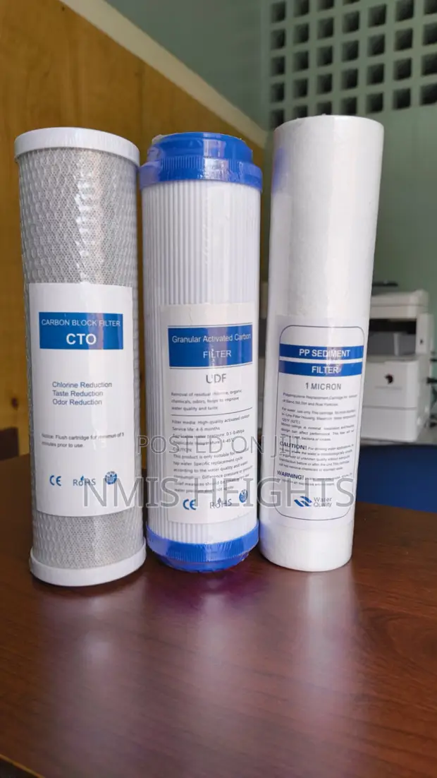 Triple Water Filter Cartridges Replacement (1 Micron) - 1