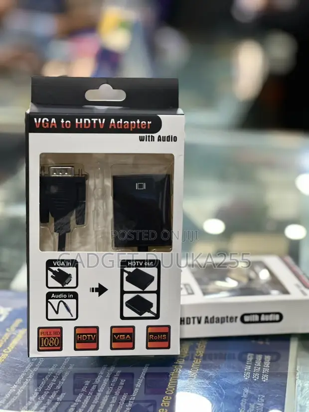 VGA to HDMI Converter Adapter for Laptops, PCs, and TVs - 1