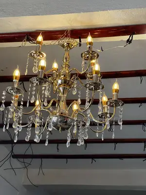 Gold Chandelier Light - 12 Lights