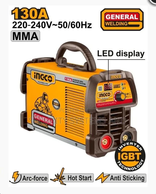 Ingco IGBT Inverter MMA Welding Machine 130A MMA13059 - 1