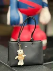 Taupe Structured Classic Office Tote Handbag - 3