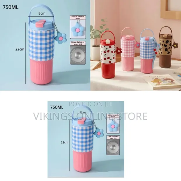 750ml Double-Wall Insulated Stainless Steel Travel Tumbler - 1