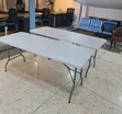 1.8m White Foldable Buffet Dining Table - 2