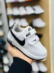 Nike Kids' Sneakers - White/Black Swoosh, Lace + Velcro, Sizes 30-35 - 2