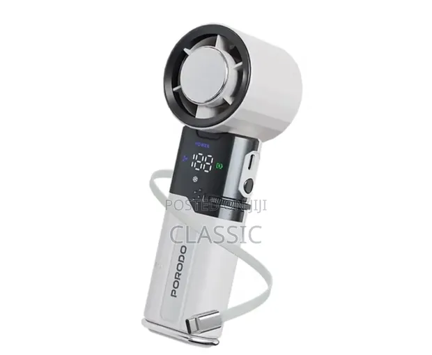 Porodo Lifestyle Chillo Plus Rechargeable Ice-Cooling Fan - 1