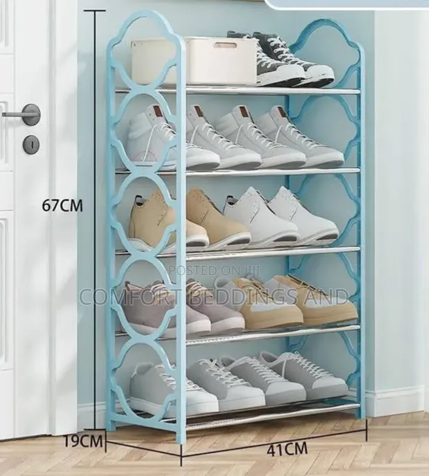 Five Tier Luxury Shoe Rack - Green - 1