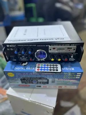 BT-338FM 80W Audio Amplifier with Dual Mic Inputs