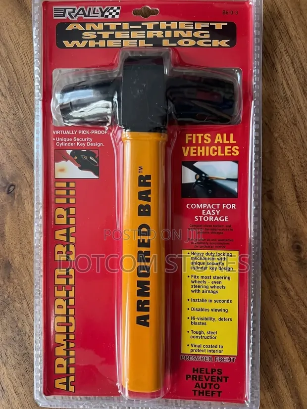 T-Shaped Universal Steering Wheel Anti-Theft Lock - 1