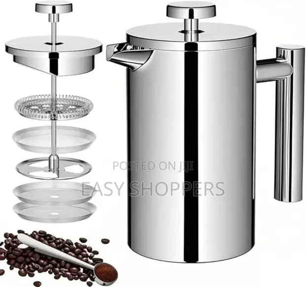 Meelio Double-Wall Insulated Stainless Steel French Press Coffee Maker, 600ml - 1