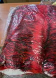 Universal Plush Fur Car Dashboard Cover Mat - Red & Black Tiger Print - 1