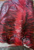 Universal Plush Fur Car Dashboard Cover Mat - Red & Black Tiger Print - 2