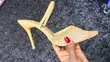 Ladies Classy Heels Collection: Mesh Bow & Studded Sling Back - 4