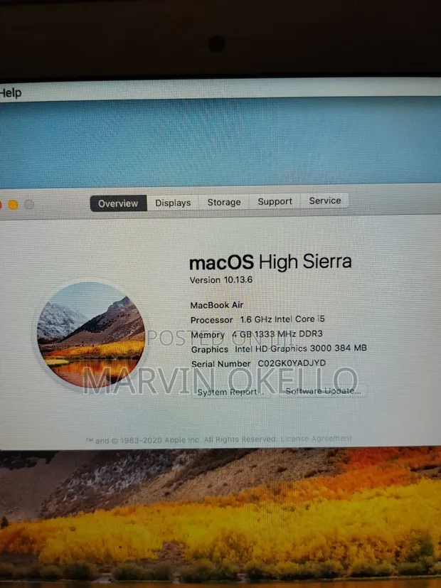 Apple MacBook Laptop - Intel Core i5, 4GB RAM, 140GB SSD - 1