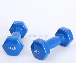 Pair of 2.0kg Vinyl-Coated Dumbbells