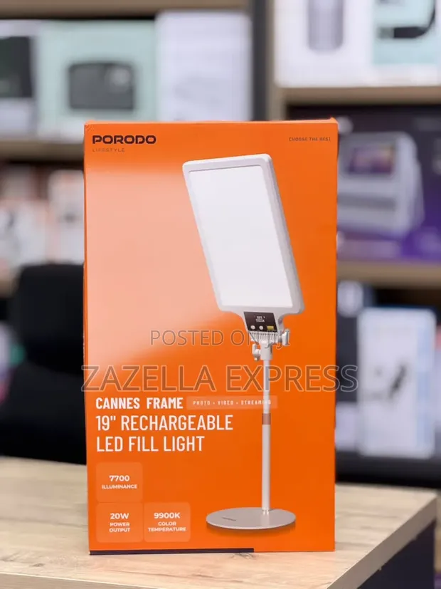 Porodo Lifestyle Cannes 19-Inch Rechargeable LED Fill Light - 1