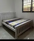 Barcode Bed Frame - Musambya Wood, White - 1