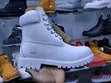 Plain White Timberland Boots - 1